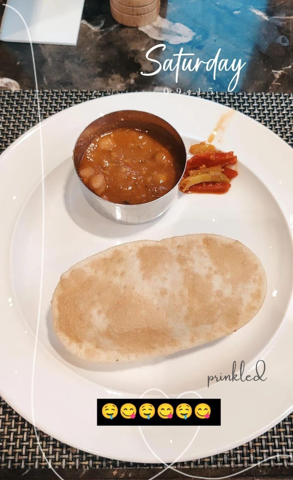 Cholle Bhature at Crown Plaza New Delhi